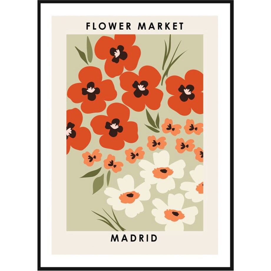 Poster Story, Plakat, Obraz - Flower Market Madrid, wymiary 70 x 100 cm