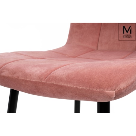 Krzesło z miękkim siedziskiem CARLO J-06.LIGHT.PINK różowe