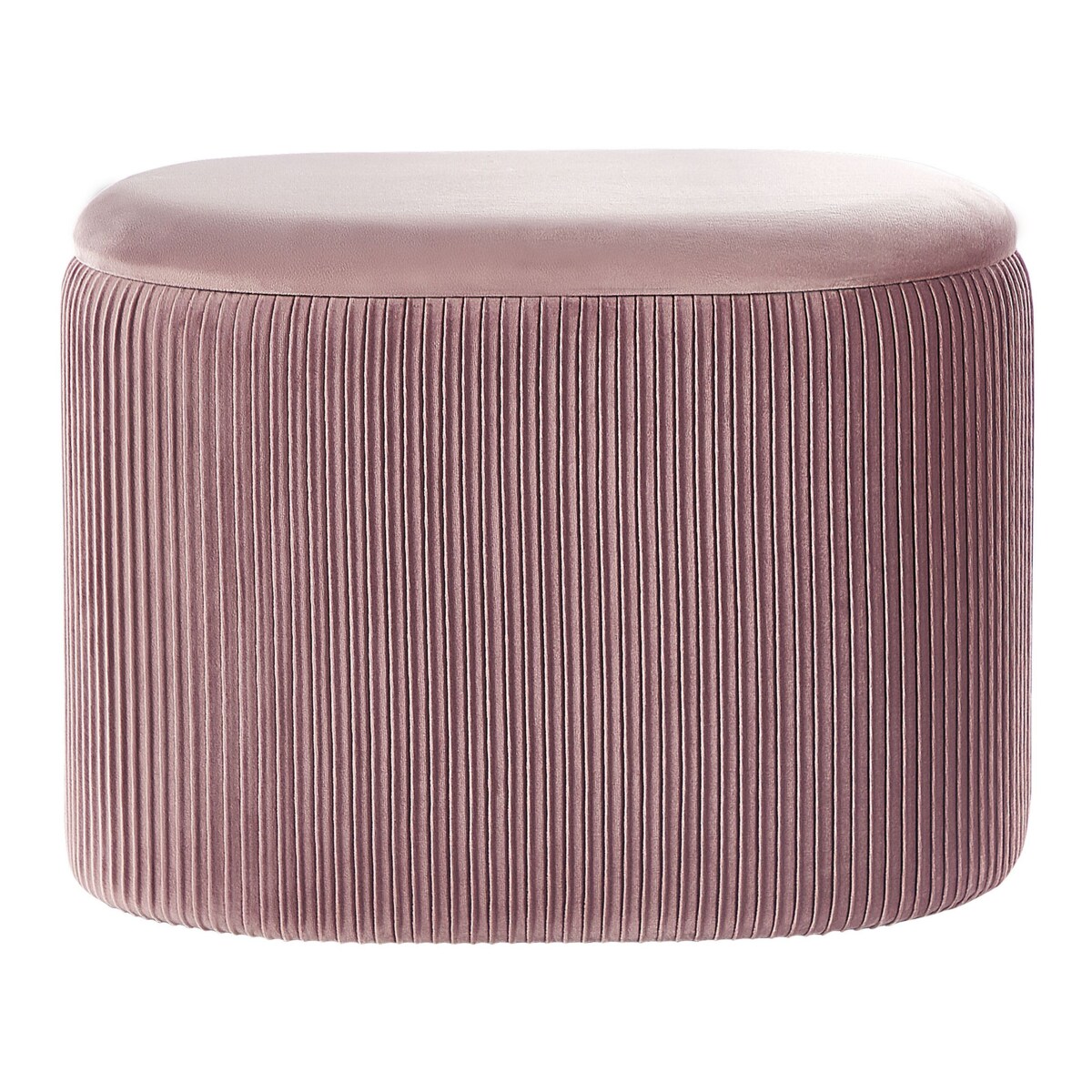 Welurowy puf ze schowkiem 35 x 41 x 55 cm różowy RICHLAND