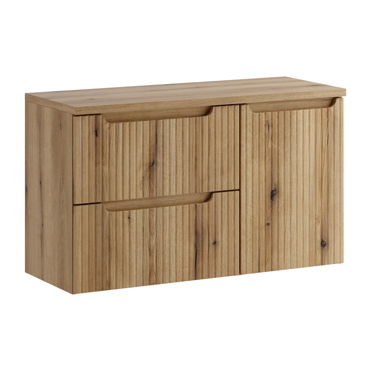 Zestaw meblowy 100cm z blatem i szafką z koszem na pranie SET-NOCE B OAK 100CM S LB