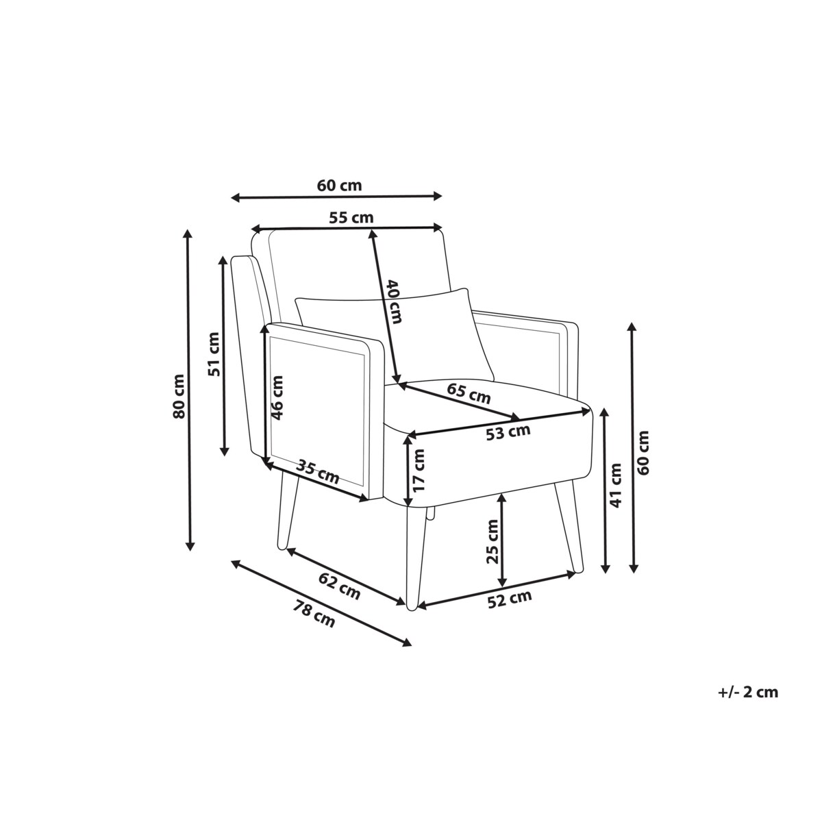 Fotel jasnobeżowy ORUM