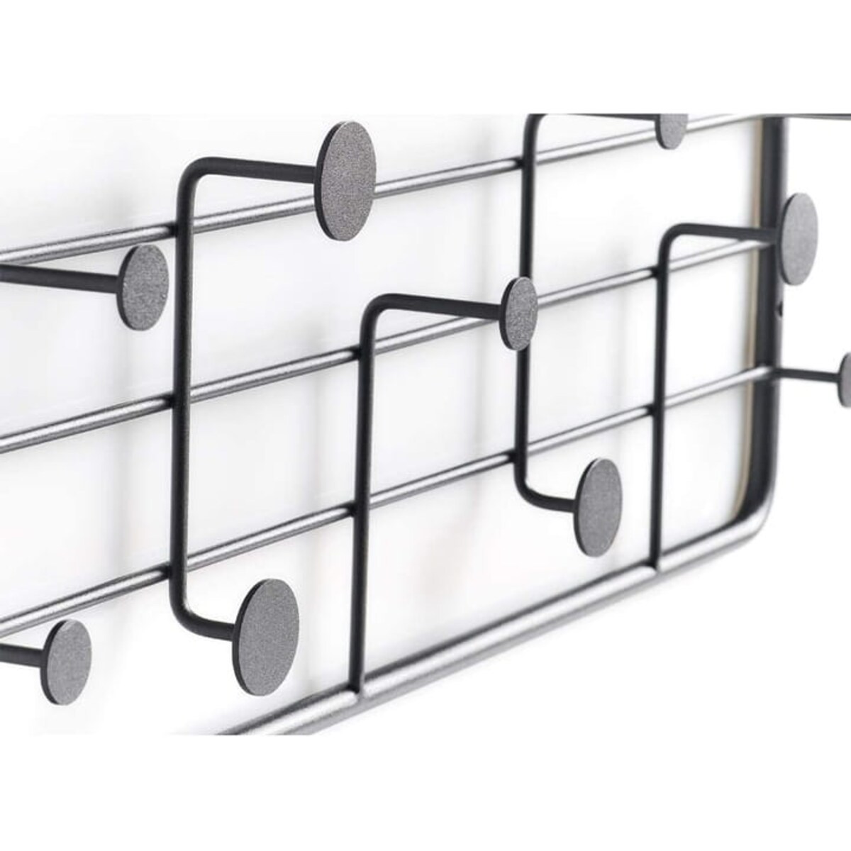 Wieszak Scienny metalowy Wielofunkcyjny Zeller Organizer Garderoby Czarny