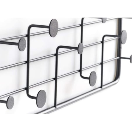 Wieszak Scienny metalowy Wielofunkcyjny Zeller Organizer Garderoby Czarny