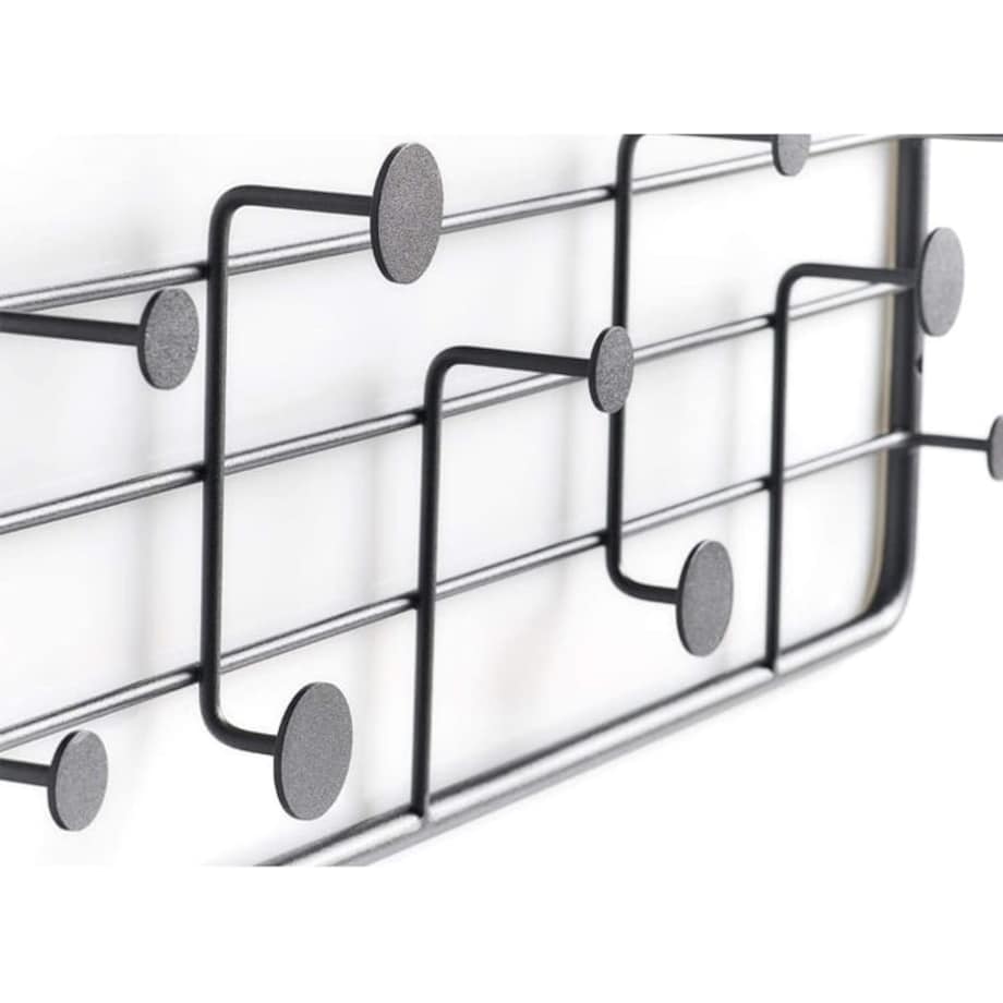 Wieszak Scienny metalowy Wielofunkcyjny Zeller Organizer Garderoby Czarny