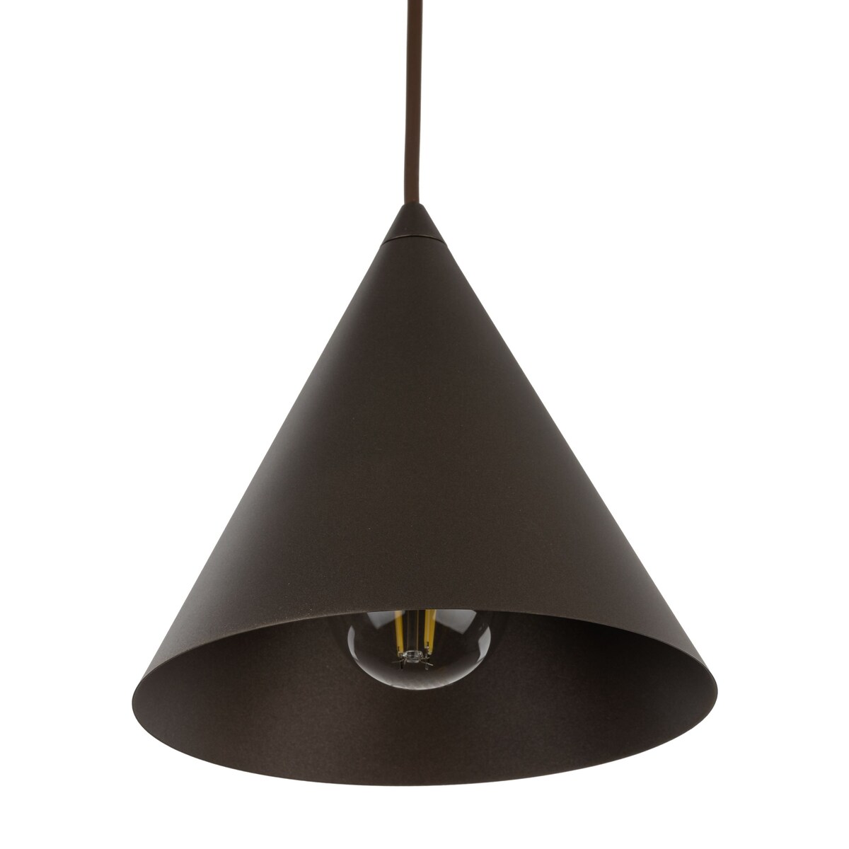 Lampa wisząca CONO BROWN 10073 TK Lighting brązowa metalowa E27 regulowana do salonu i jadalni