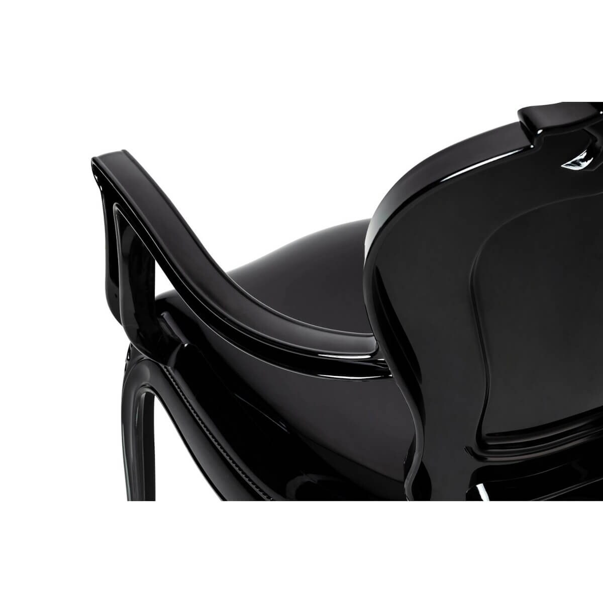 Krzesło Vintage King Arm 777-APC.BLACK King Home z podłokietnikami czarne