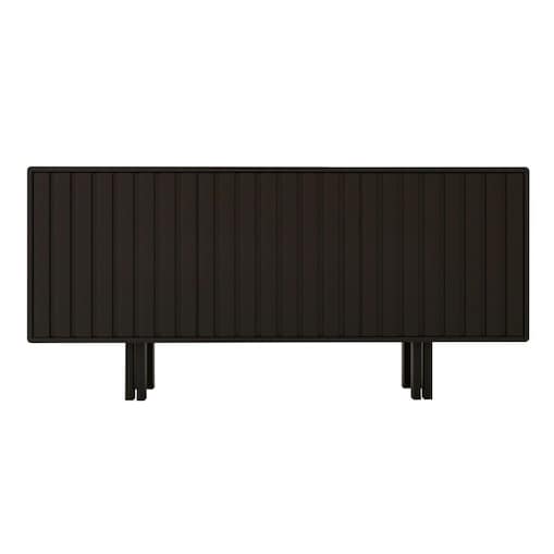 Czarna komoda Skandica VIGGE z lamelami / szer.149 cm