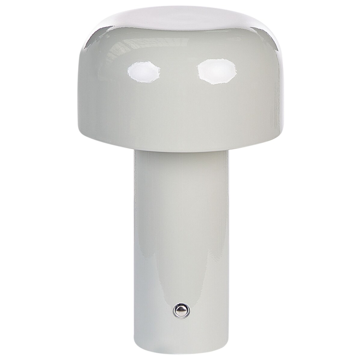 Bezprzewodowa lampa stołowa metalowa szara BESOS