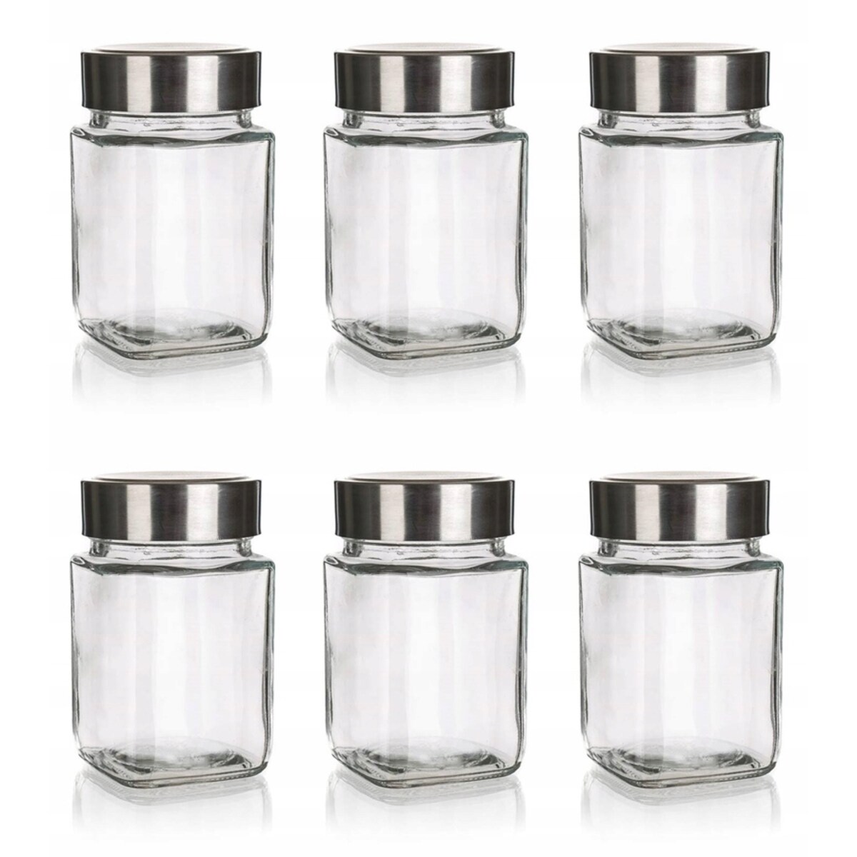 6x POJEMNIK SZKLANY SŁOIK MAŁY NA przyprawy 300 ml do szafki półki kuchni