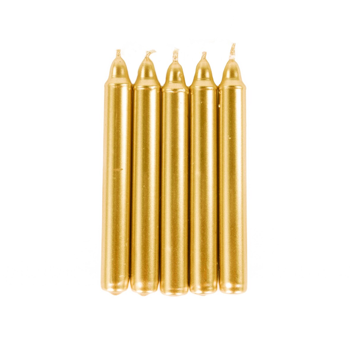 Metaliczne świece stołowe z parafiny, 10 cm