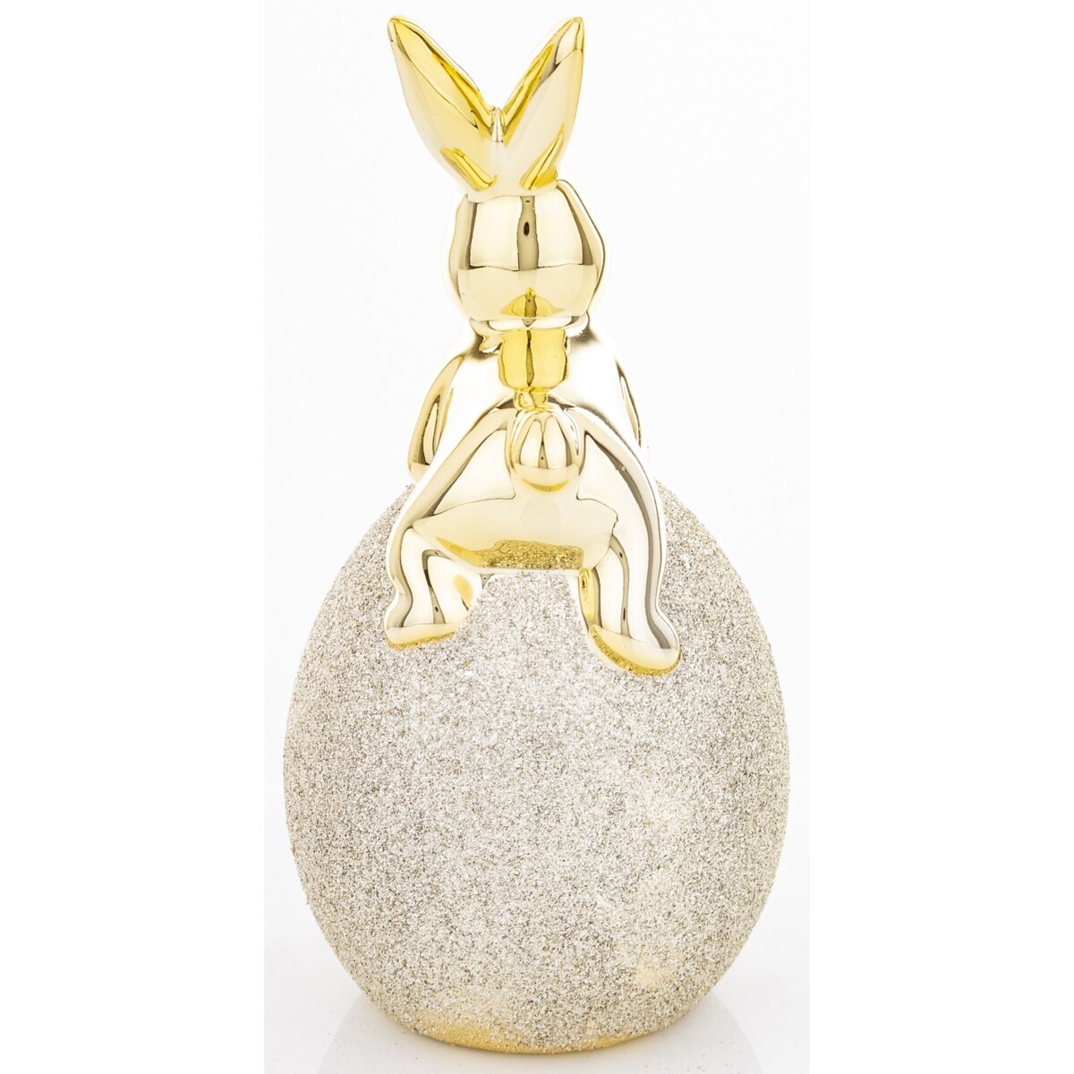 Dekoracja - złoty króliczek na PISANCE 17x8x8 cm