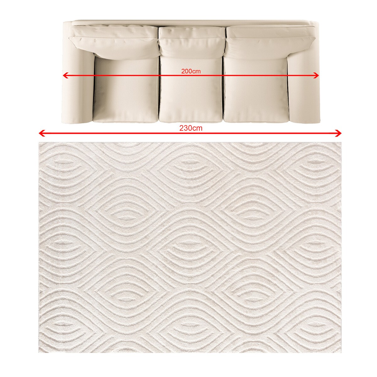 Dywan Serenno cream 160x230 cm, 160x230 cm