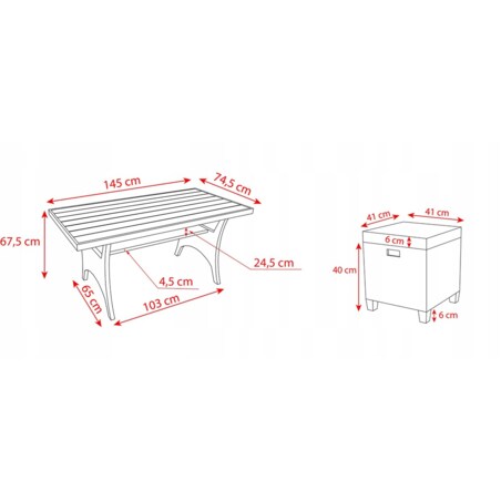 Zestaw Ogrodowy Wypoczynkowy Narożnik Stół Pufy Meble Ogrodowe Technorattan Venezia