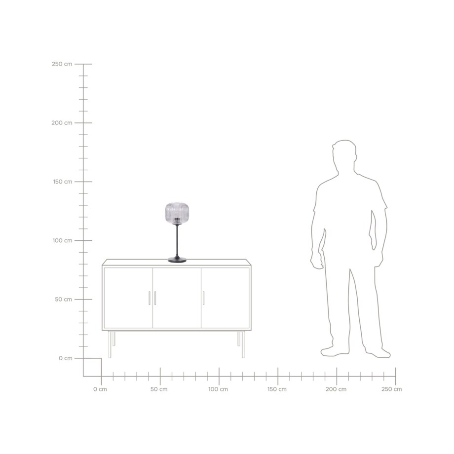 Lampka stołowa metalowa czarna TOSNA