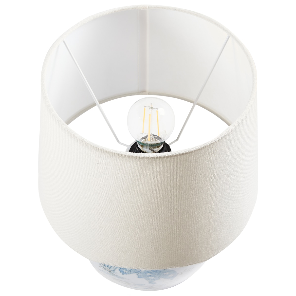 Lampa stołowa JAMAPA Porcelana Biały/ niebieski