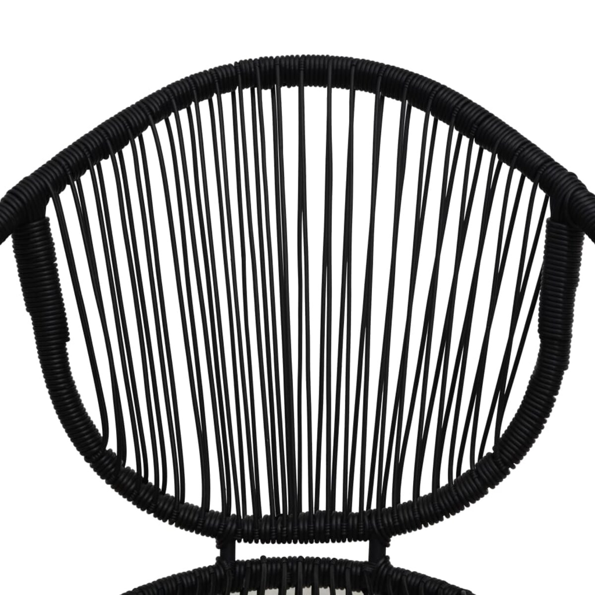 vidaXL Krzesła ogrodowe, 2 szt., rattan PVC, czarne