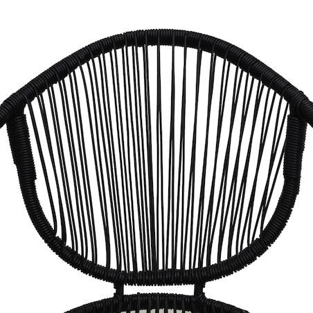 vidaXL Krzesła ogrodowe, 2 szt., rattan PVC, czarne