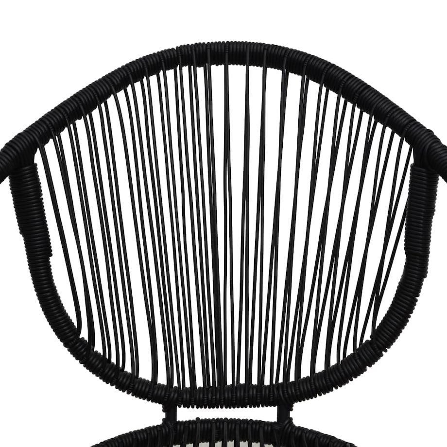 vidaXL Krzesła ogrodowe, 2 szt., rattan PVC, czarne