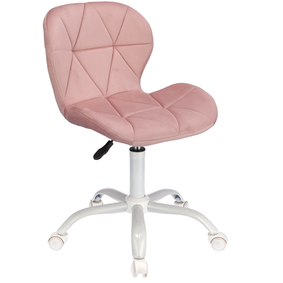Krzesło obrotowe biurowe ENDO welur różowe