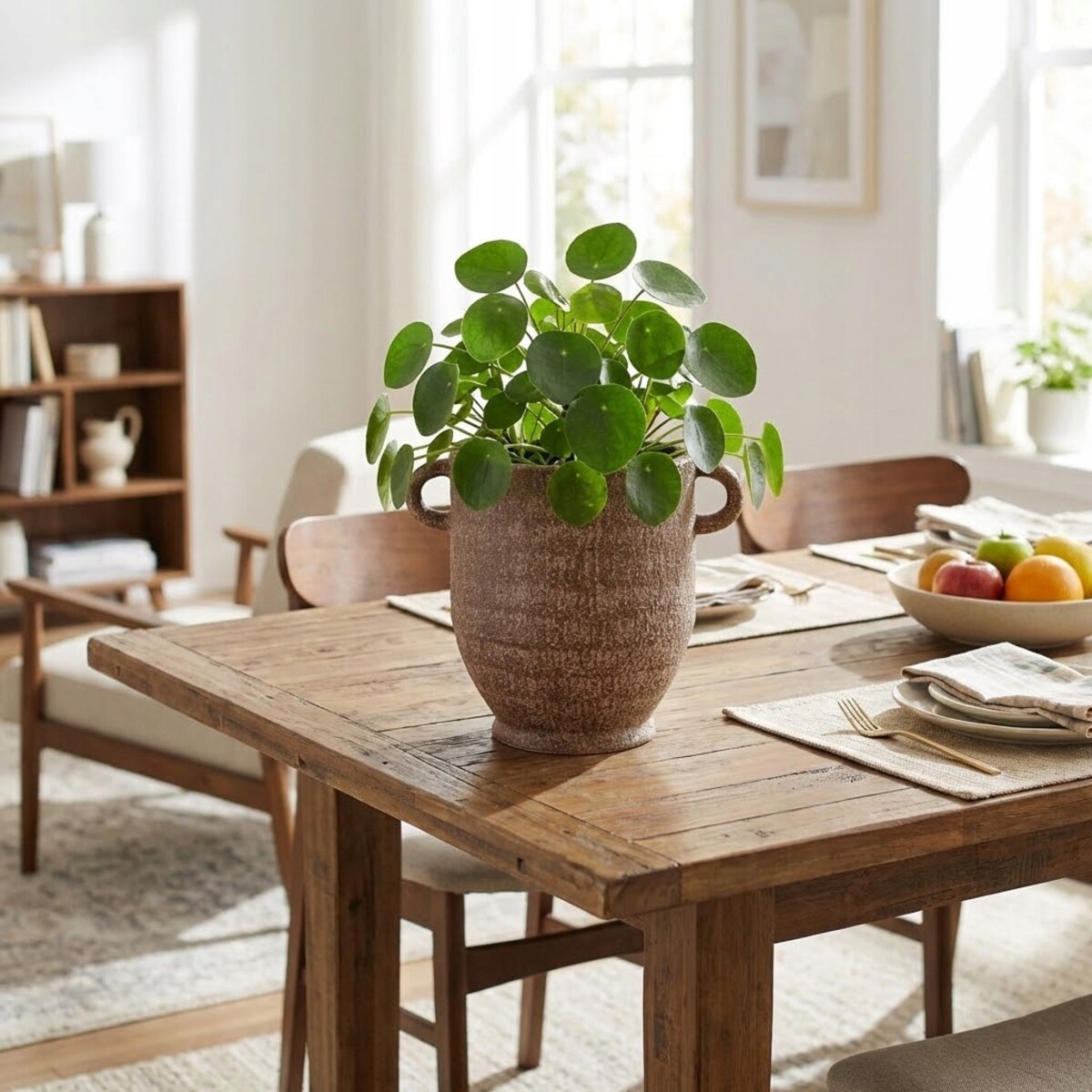 DONICZKA CERAMICZNA NA BALKON TARAS BONSAI KWIATY BRĄZOWA LOFT BOHO DUŻA