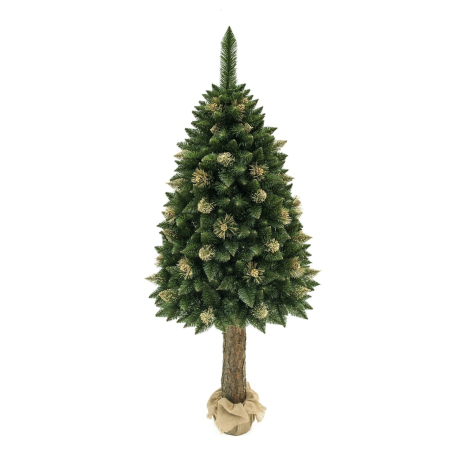 Choinka sztuczna Sosna złota z kryształkami na pniu