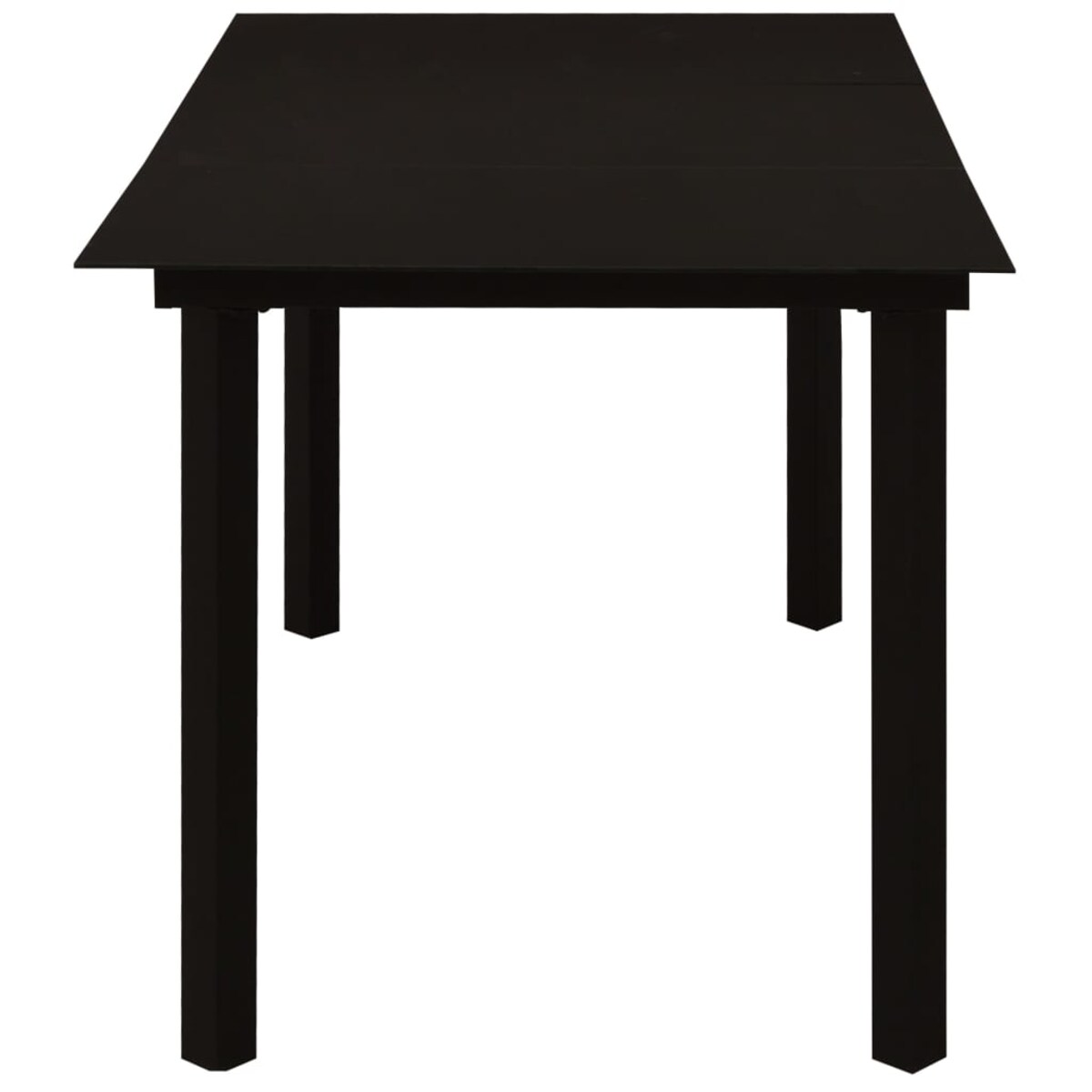 vidaXL 7-cz. zestaw mebli ogrodowych, rattan PVC, czarny