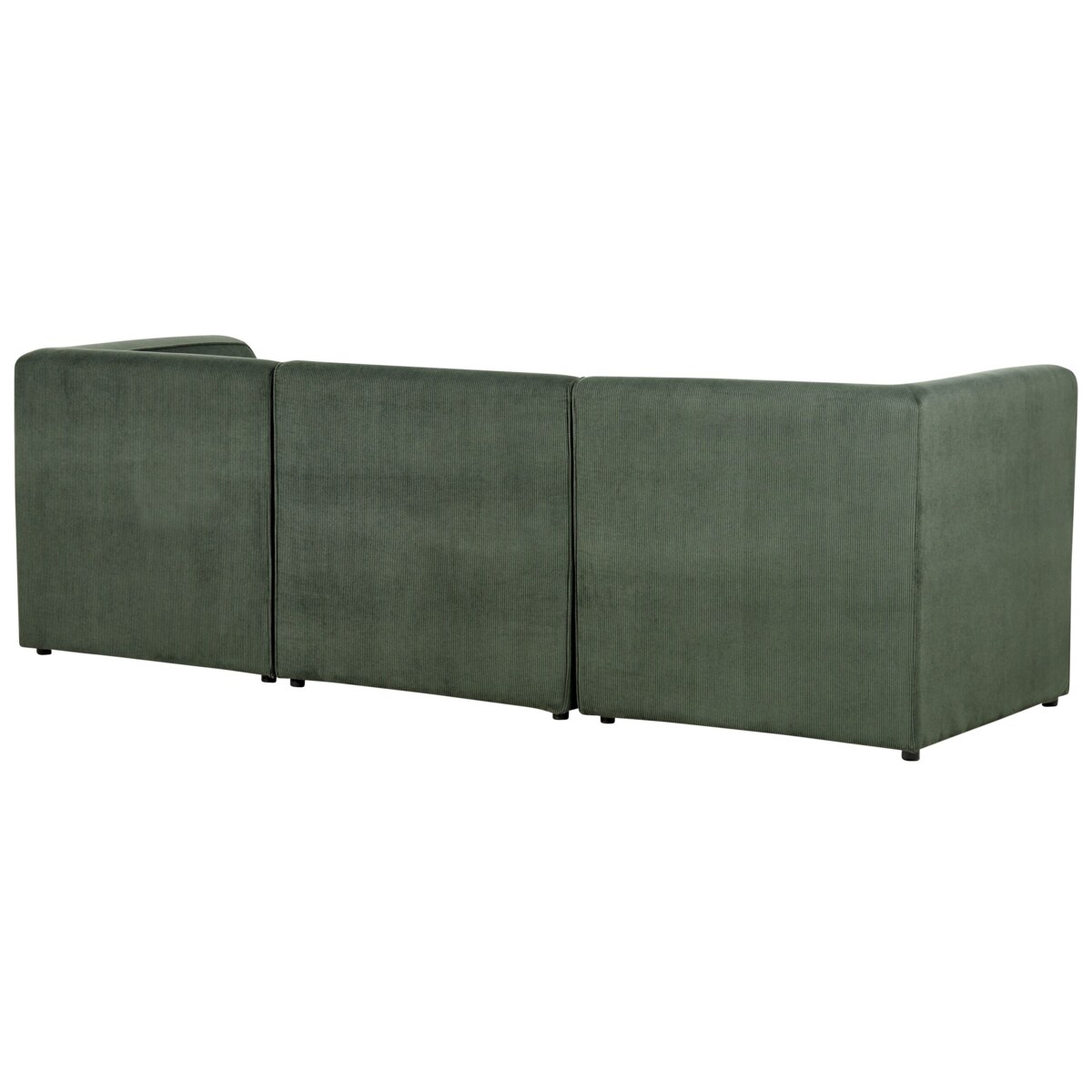 Sofa modułowa dla 3 osób LEMVIG Sztruks Ciemnozielony