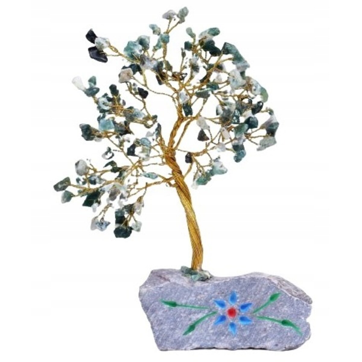 DUŻE Drzewko SZCZĘŚCIA z Kamieniami AGAT 160 W PUDEŁKU na prezent urodziny