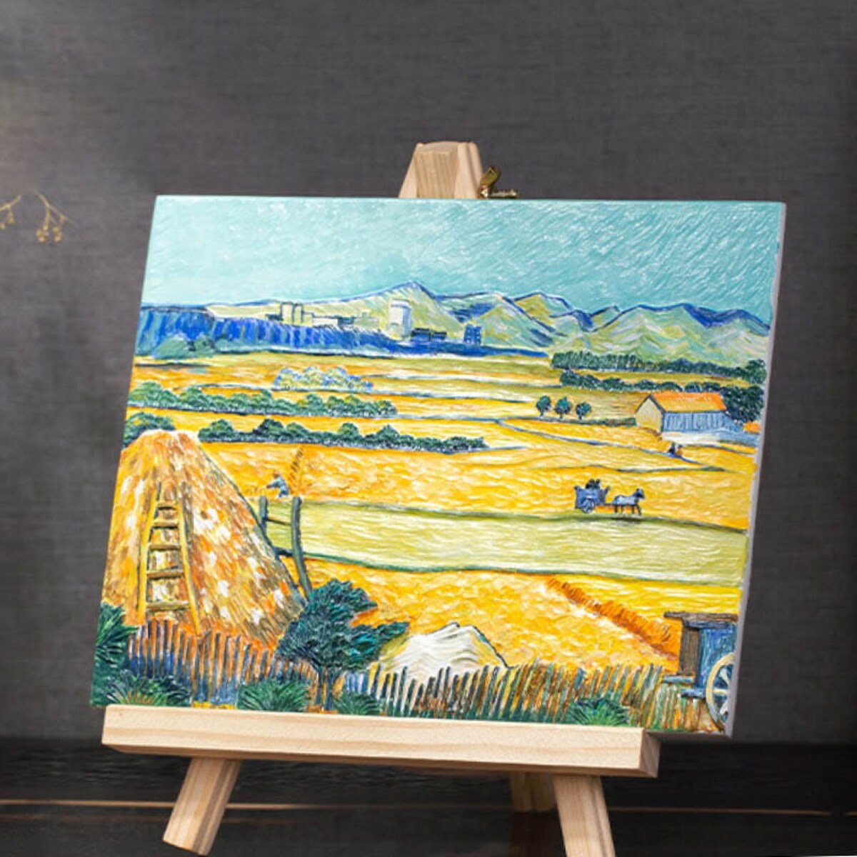 Malowanie 3D - Płaskorzeźba Złociste zboże