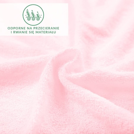 Prześcieradło z bawełny frotte z gumką 180x200 kolor róż kwarcowy