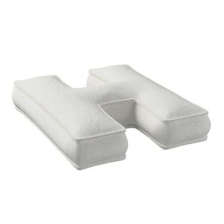 Poduszka literka H, biały, 35x40cm, Boucle