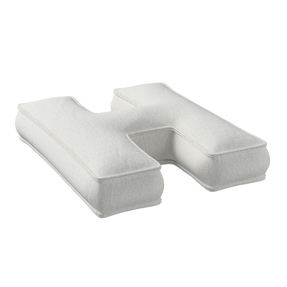 Poduszka literka H, biały, 35x40cm, Boucle