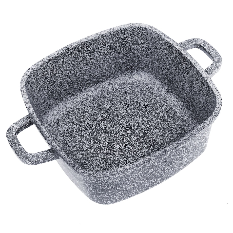 Garnek z powłoką marmurową kwadratowy marmurkowy szary indukcja gaz 2.8L 20cm KLAUSBERG