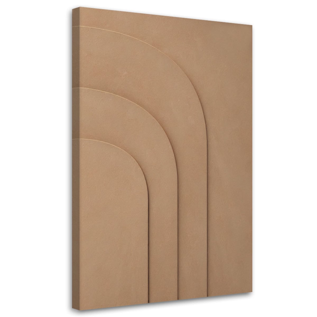 Feeby Obraz, Geometryczny Relief Beżowy 60x90