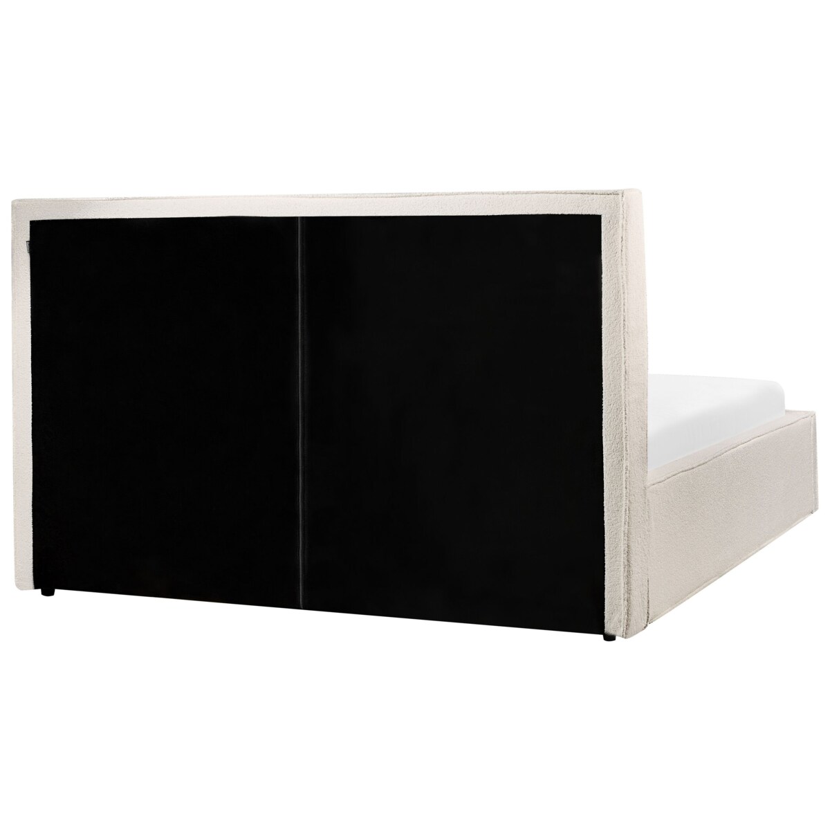 Łóżko z pojemnikiem Boucle MOISSAC 160 x 200 cm Złamana biel