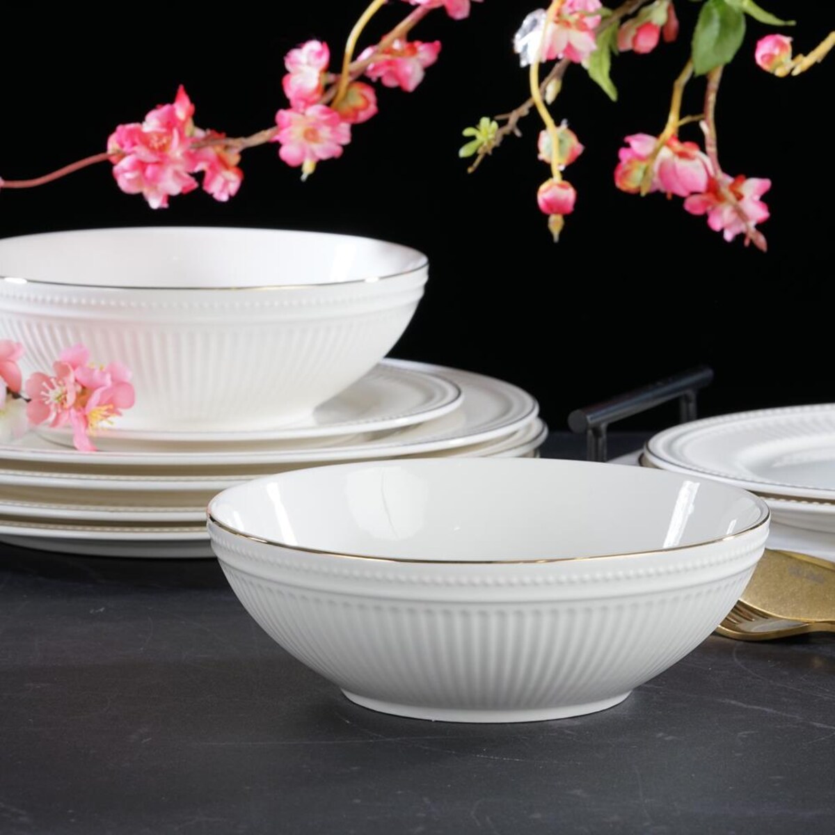 VILLA ITALIA Serwis obiadowy porcelanowy na 6 osób EUNICE