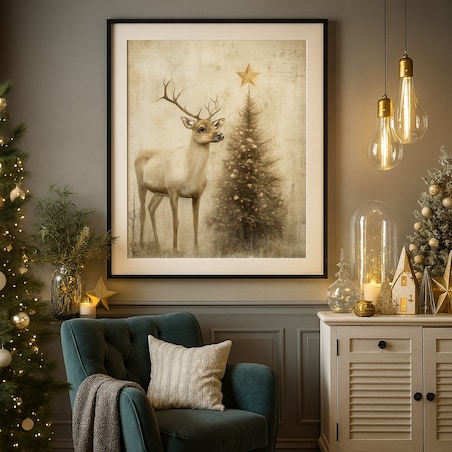 Plakat Jelonek z Choinką 50cm x 70cm