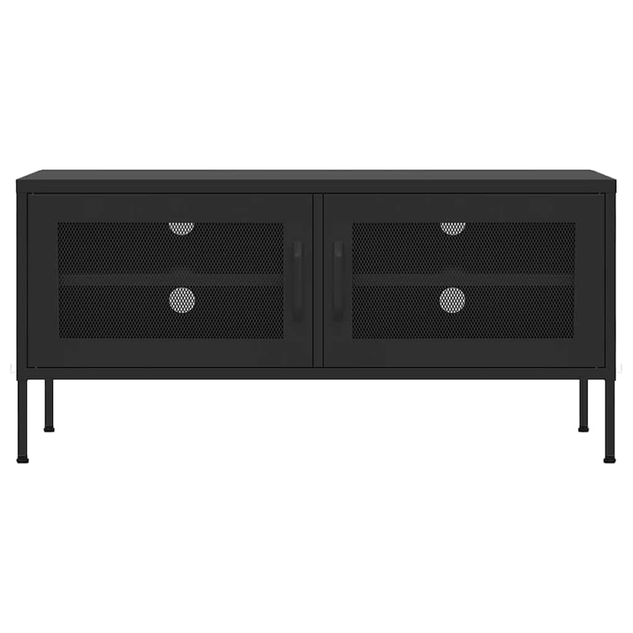 vidaXL Szafka pod telewizor, czarna, 105x35x50 cm, stalowa