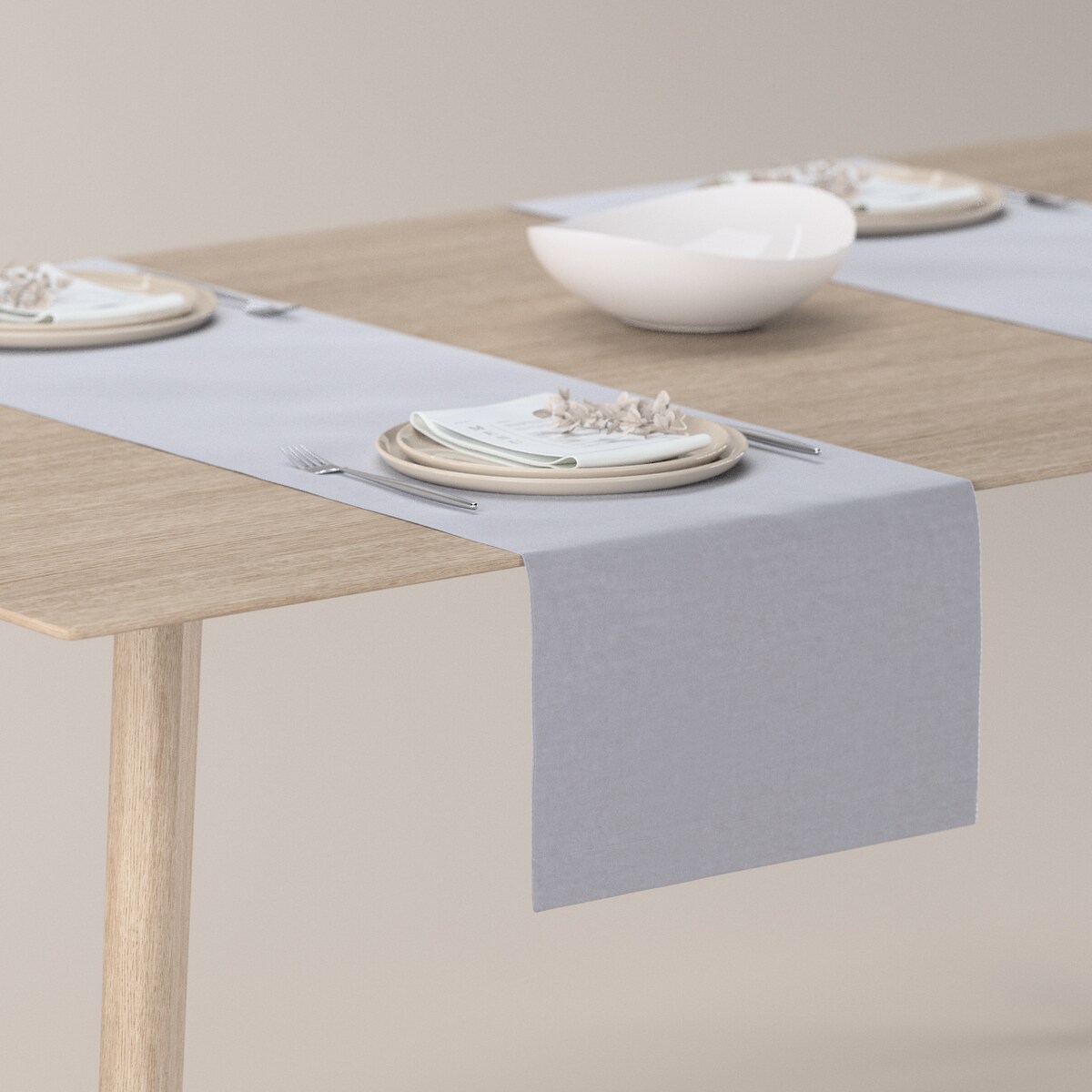 Bieżnik prostokątny 40x130 srebrzysty szary