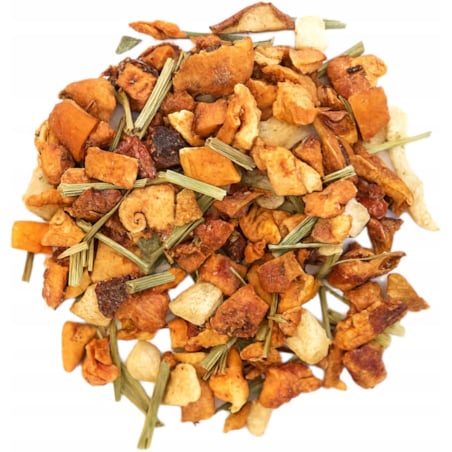 Liściasta sypana herbata owocowa JABŁKOWY SZEJK EKO trawa cytrynowa 170g