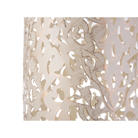 Lampa stojąca metalowa kremowa MURES