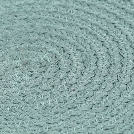 vidaXL Maty na stół, 6 szt., gładkie, zielone, 38 cm, okrągłe, bawełna