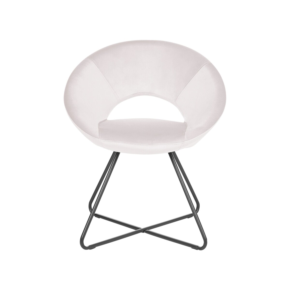 Fotel welurowy beżowy RACHEL