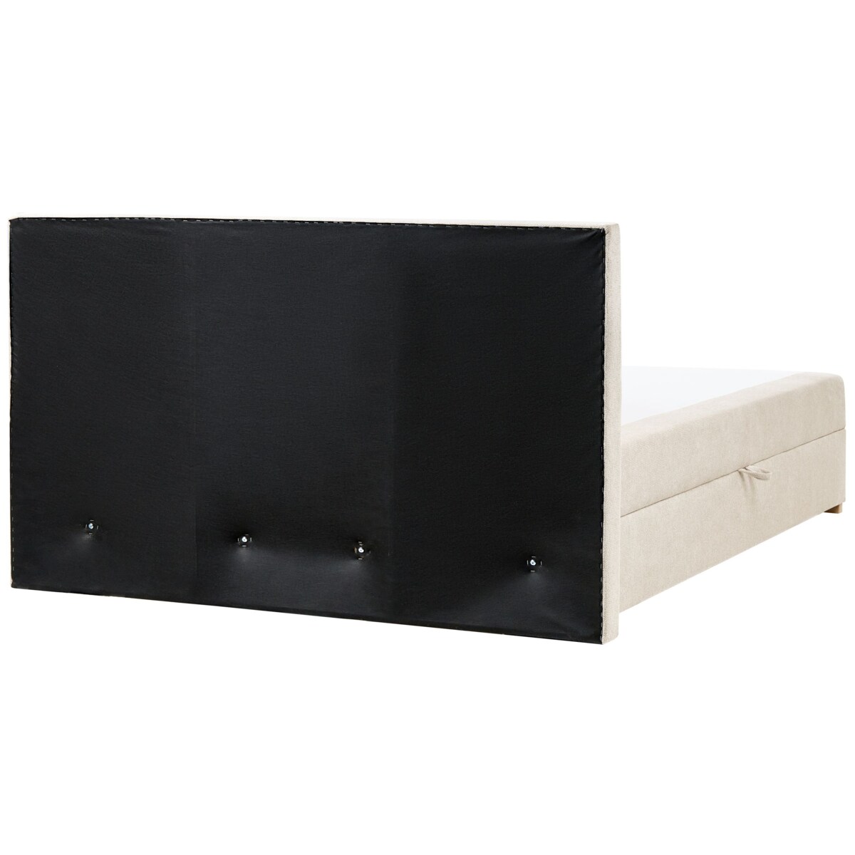 Łóżko kontynentalne z pojemnikiem MAJOR 180 x 200 cm Jasnobeżowy