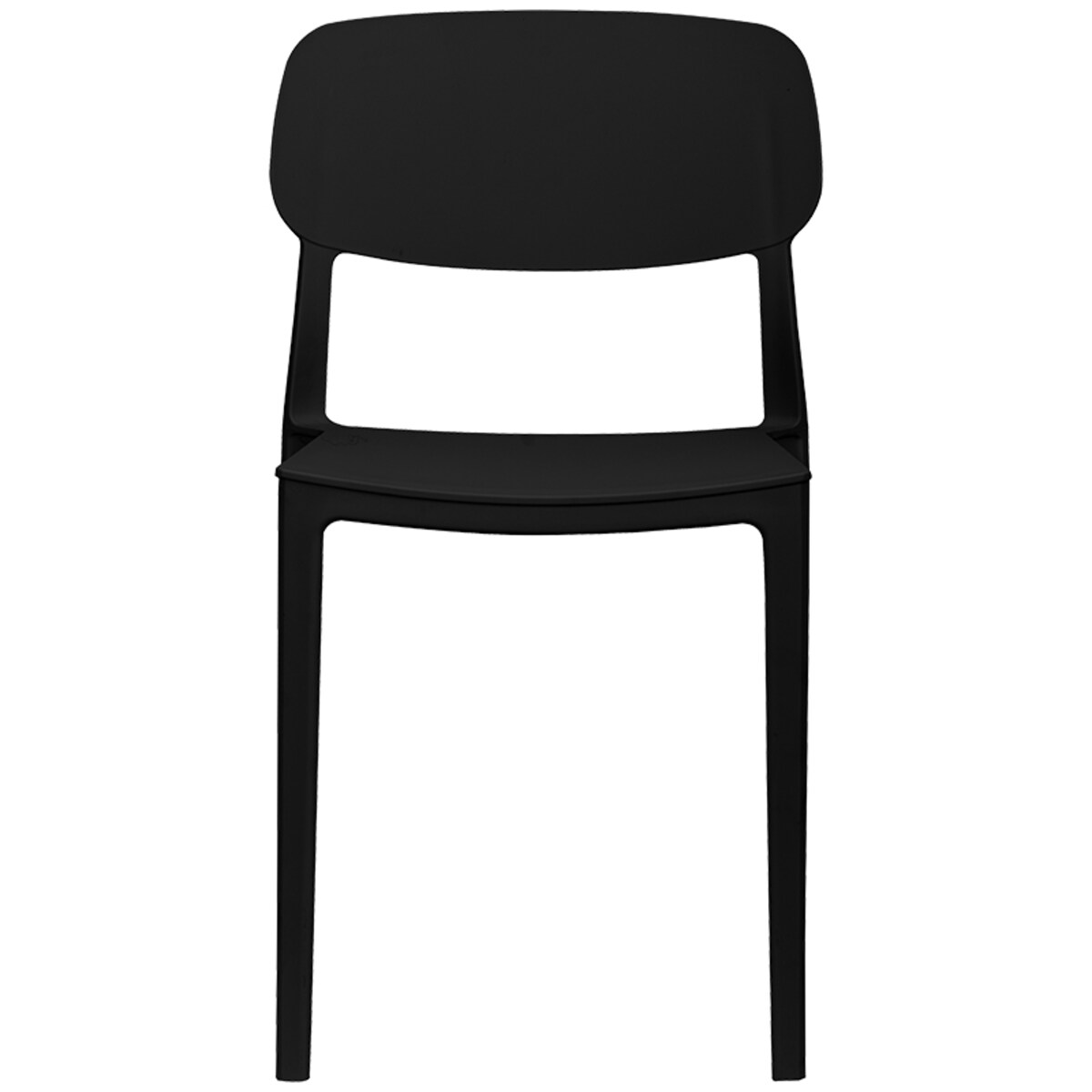 Krzesło plastikowe do salonu ogrodu nowoczesne czarne