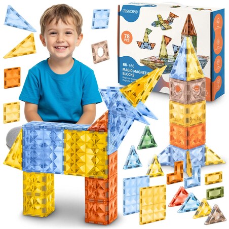Klocki magnetyczne edukacyjne konstrukcyjne 3d Ricokids