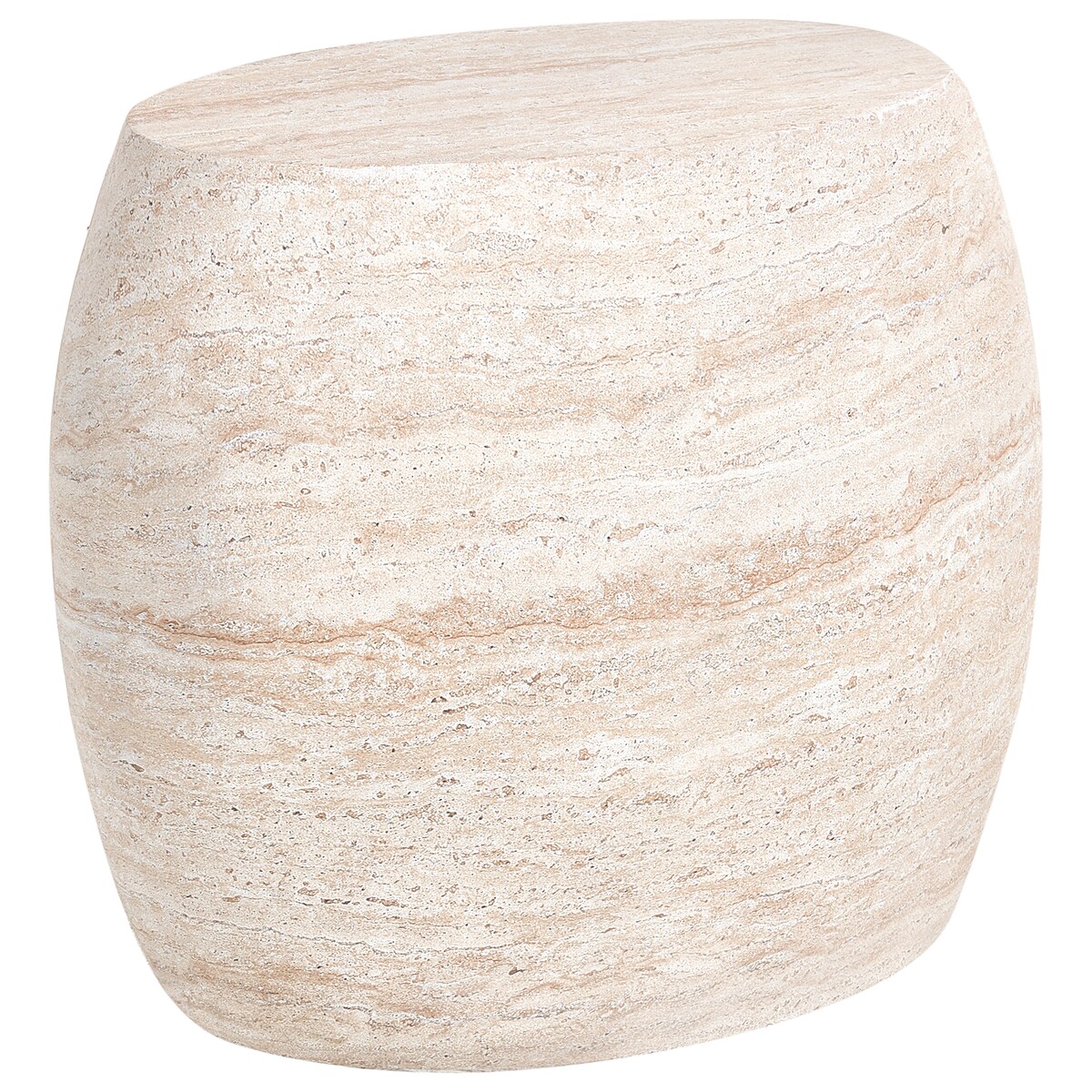 Stolik pomocniczy RICADI 40 cm 58 cm Efekt trawertynu