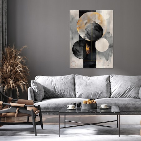 OBRAZ ART DECO ABSTRAKCJA ZŁOTO NA PŁÓTNIE ŚCIANĘ DO SYPIALNI SALONU 100x70