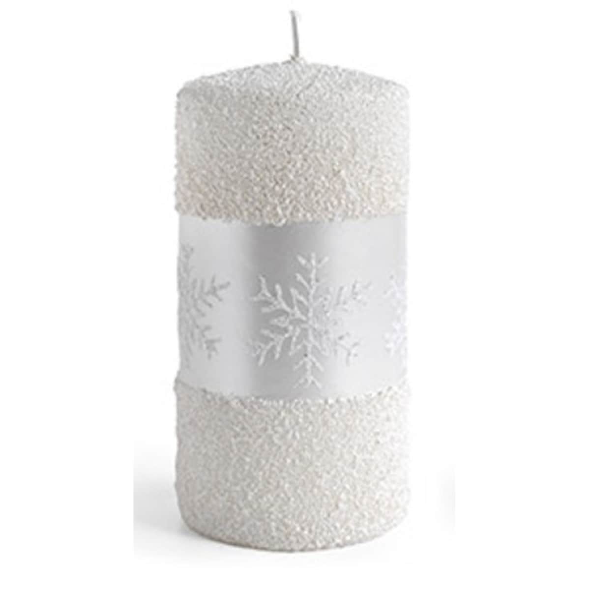 Świeca SNOW QUEEN walec średni 7x14cm parafinowa biała