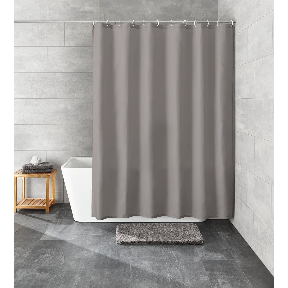 Kleine Wolke Kito Tekstylna Zasłona prysznicowa szara 240x180 cm